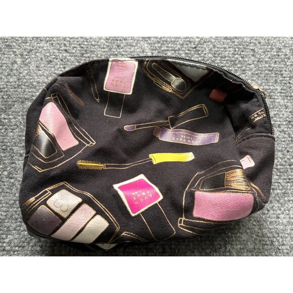 Avon Handbags - Vintage Avon Cosmetic Bags Vacation Makeup Bag Black Nail Polish Makeup Pattern